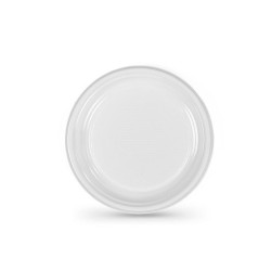 Set de platos reutilizables Algon Blanco Plástico 17 cm (25 Unidades)