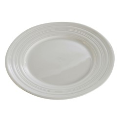 Plato Llano DKD Home Decor Blanco Porcelana 19 x 19 x 2 cm