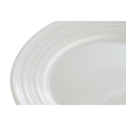 Plato Llano DKD Home Decor Blanco Porcelana 19 x 19 x 2 cm