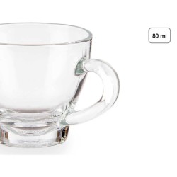 Ensemble de tasses à café Transparent verre 80 ml (24 Unités)