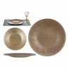 Assiette plate Doré verre 27 x 2 x 27 cm (6 Unités)