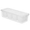 organisateur pour frigo Blanc Transparent Plastique 37,5 x 9 x 14,3 cm (12 Unités)