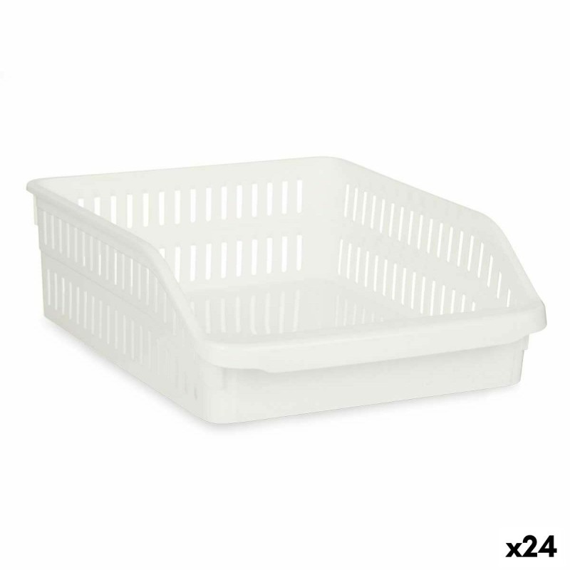 Fridge Organiser White Plastic 26 x 9,3 x 30,5 cm (24 Units)