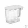 Organizador para Nevera Gris Transparente Plástico 2,5 L 20,5 x 17 x 13 cm (24 Unidades)