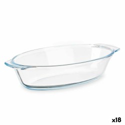 Plat à Gratin Avec des poignées Transparent Verre Borosilicaté 700 ml 23,6 x 5,3 x 13 cm (18 Unités)