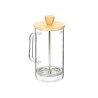 Teapot 600 ml Natural Bamboo Borosilicate Glass