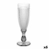 Champagne glass Diamond Transparent Anthracite Glass 185 ml (6 Units)