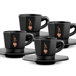 Ensemble de tasses à café Bialetti 700000671 Noir Porcelaine 75 ml