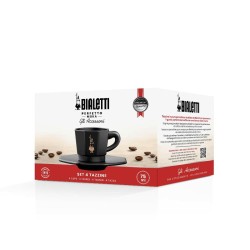 Ensemble de tasses à café Bialetti 700000671 Noir Porcelaine 75 ml