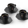 Ensemble de tasses à café Bialetti 700000671 Noir Porcelaine 75 ml