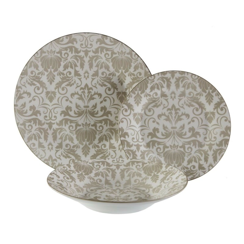 Assiettes Versa Damasco Porcelaine 18 Pièces