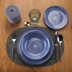 Assietes Versa Artesia 18 Pièces Bleu Porcelaine