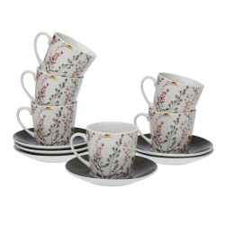 Set de 6 Tasses à Thé avec Soucoupe Versa Balbec Porcelaine