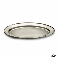 Plateau Argenté Acier inoxydable 40 x 2,5 x 26,5 cm (24 Unités)