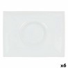 Assiette plate Inde Gourmet Porcelaine Blanc 29,5 x 22 x 3 cm (6 Unités)