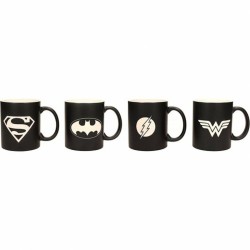 Juego de Tazas SD Toys Universo DC Negro (4 Piezas)