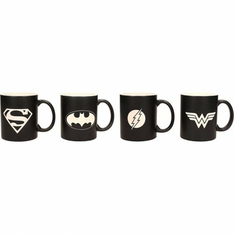 Lot de tasses SD Toys Universo DC Noir (4 Pièces)