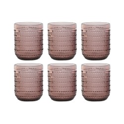 Set de Verres Home ESPRIT Rose Verre 240 ml (6 Unités)