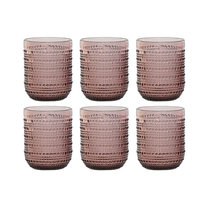 Set de Verres Home ESPRIT Rose Verre 240 ml (6 Unités)