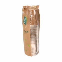 Set de Verres Algon Produits à usage unique Carton papier kraft 30 Pièces 250 ml (20 Unités)