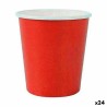 Set of glasses Algon Disposable Cardboard Red 20 Pieces 120 ml (24 Units)