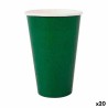 Set de Vasos Algon Desechables Cartón Verde 10 Piezas 350 ml (20 Unidades)