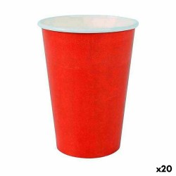 Set de Verres Algon Produits à usage unique Carton Rouge 20 Pièces 220 ml (20 Unités)