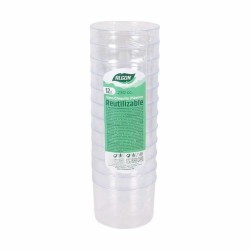 Lot de verres réutilisables Algon 230 ml Plastique 12 Pièces (20 Unités)