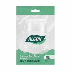 Lot de bols réutilisables Algon Sauces 10 Pièces Plastique 100 ml (36 Unités)