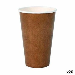 Set de Verres Algon Produits à usage unique Carton papier kraft 10 Pièces 350 ml (20 Unités)