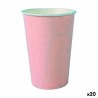 Set de Verres Algon Produits à usage unique Carton Rose 20 Pièces 220 ml (20 Unités)