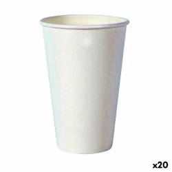 Set de Verres Algon Produits à usage unique Carton Blanc 35 Pièces 350 ml (20 Unités)