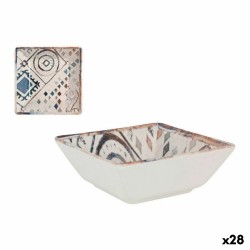 Bol La Mediterránea Grecia Porcelana Azul Marrón 13 x 13 x 5 cm (28 Unidades)