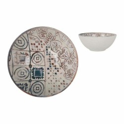 Bol La Mediterránea Grecia Porcelana Azul Marrón Ø 16 x 7 cm (24 Unidades)