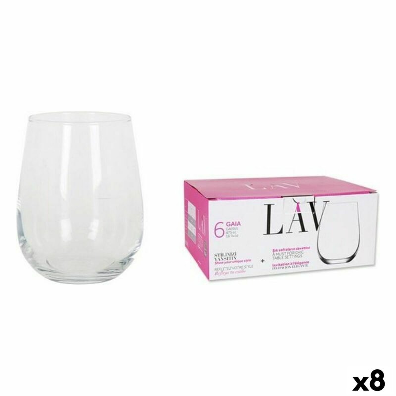 Set de Verres LAV 77949 6 Pièces (8 Unités) (475 ml)