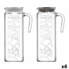 Pichet LAV Line Transparent Verre (6 Unités) (1,2 L)