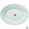 Plat à Gratin Bormioli Toledo Blanc verre Oblongue 34 x 26,5 x 1,8 cm (12 Unités)