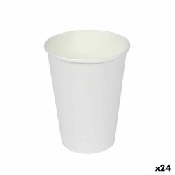 Set de Verres Algon Carton Produits à usage unique Blanc 24 Unités (50 Pièces)