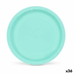 Plate set Algon Aquamarine Disposable Cardboard 20 x 20 x 1,5 cm (36 Units)