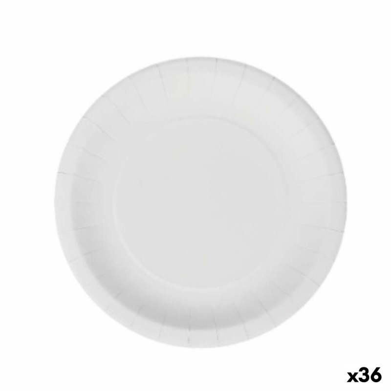 Service de vaisselle Algon Produits à usage unique Blanc Carton 20 cm (36 Unités)