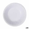 Plate set Algon Disposable White Cardboard 450 ml (36 Units)