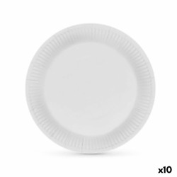 Set de Platos Algon Cartón Desechables Blanco (10 Unidades)