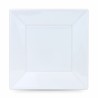 Set of reusable plates Algon Squared White Plastic 23 x 23 x 2 cm (48 Units)