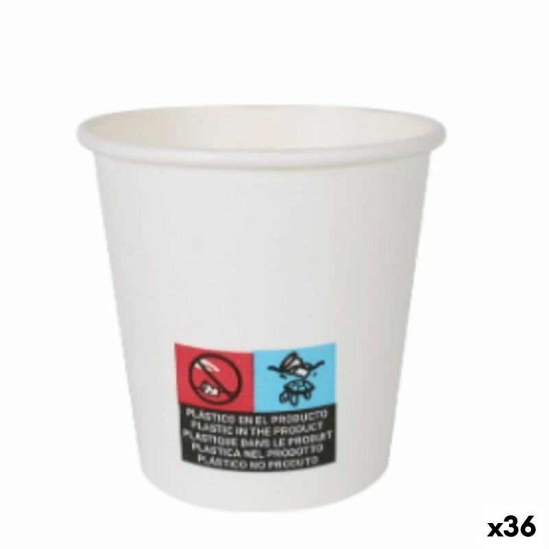 Set de Vasos Algon Cartón Desechables Blanco 36 Unidades 120 ml (30 piezas)