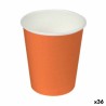 Set de Vasos Algon Cartón Desechables Naranja 36 Unidades (24 Piezas)