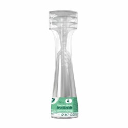 Copas de cava reutilizables Algon Transparente 24 Unidades 150 ml (4 Piezas)