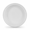 Lot d'assiettes réutilisables Algon Rond Blanc Plastique 20,5 x 3 cm (6 Unités)