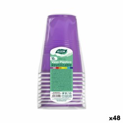 Lot de verres réutilisables Algon Fuchsia 48 Unités 450 ml (10 Pièces)