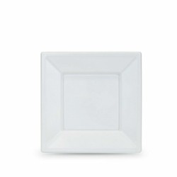 Set de platos reutilizables Algon Blanco Plástico 18 x 18 x 1,5 cm (24 Unidades)