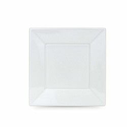 Lot d'assiettes réutilisables Algon Blanc Plastique 23 x 23 x 1,5 cm (36 Unités)